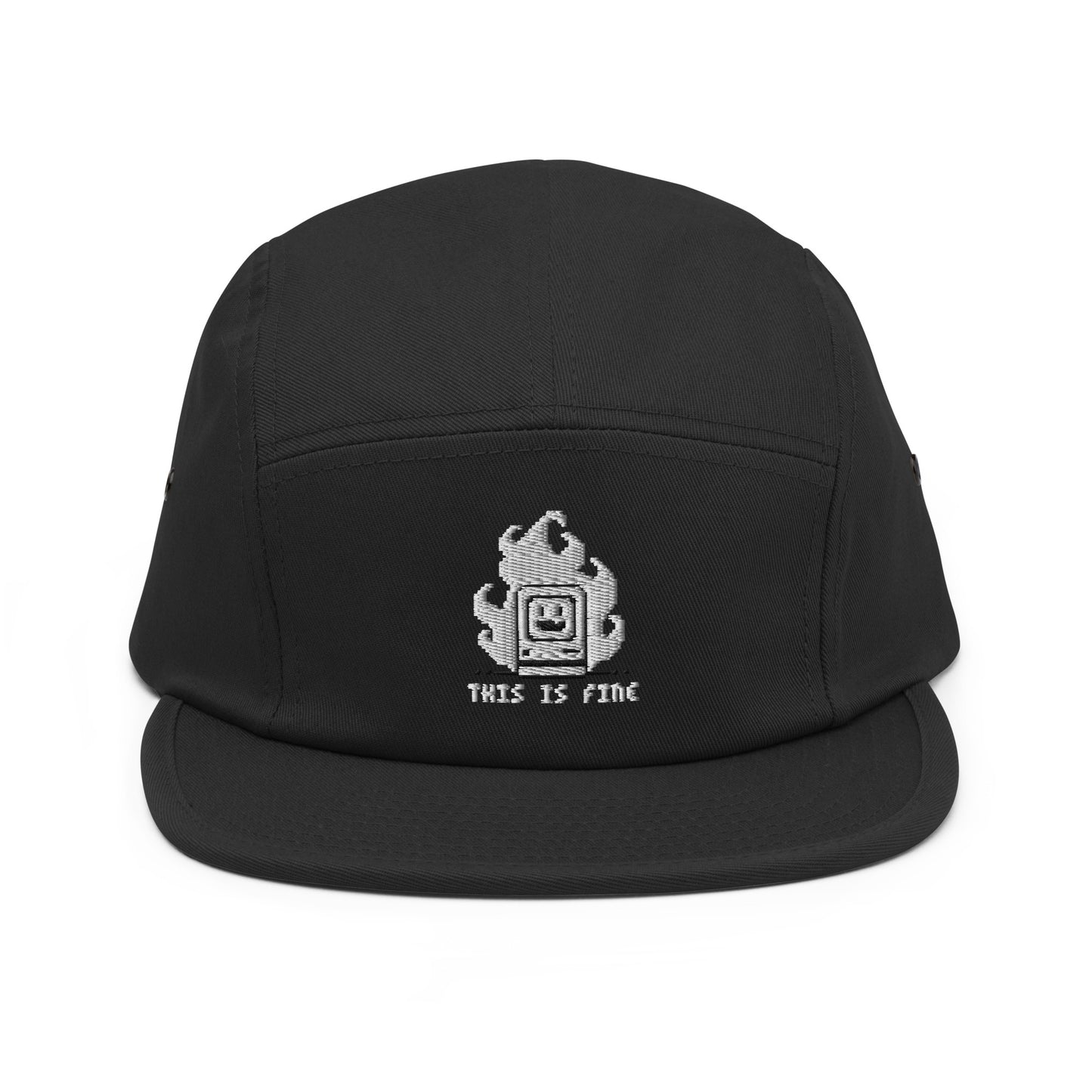 THIS IS FINE_Five Panel Cap