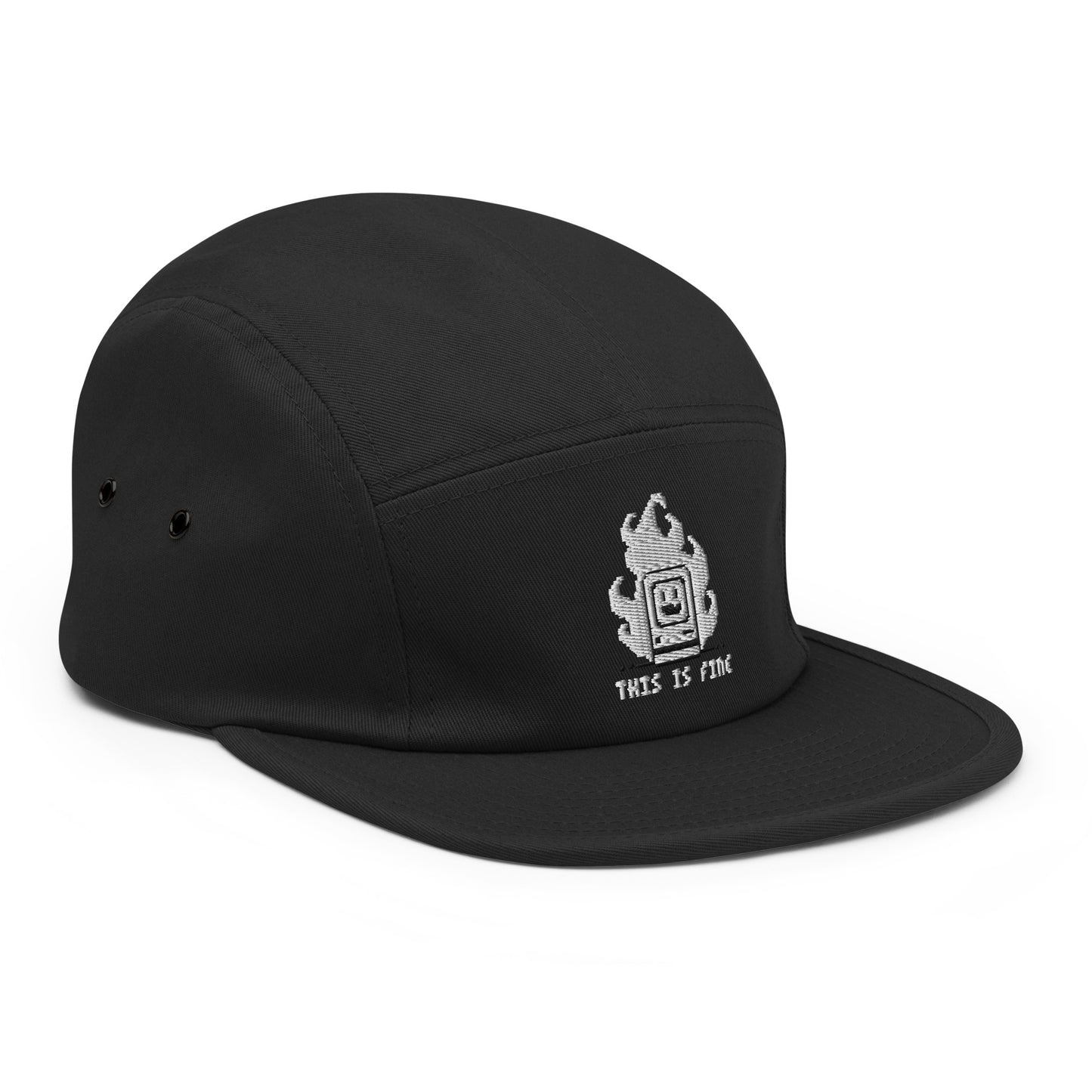 THIS IS FINE_Five Panel Cap
